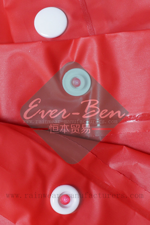 NFTB EVA oversized red rain poncho buttons